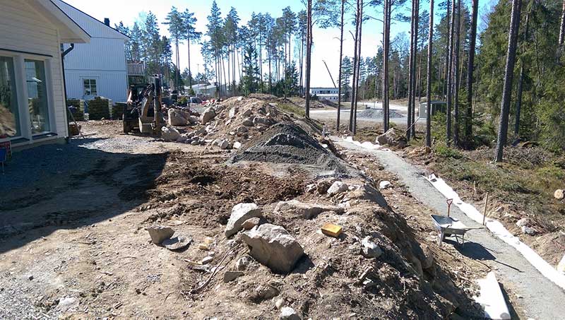 Støttemur i tre